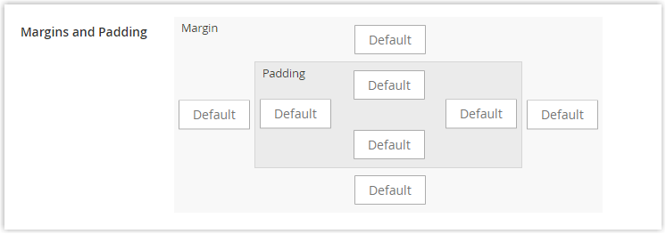 product content type margin and padding