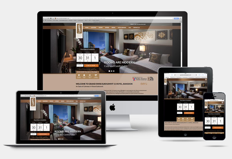 responsive hotel website design