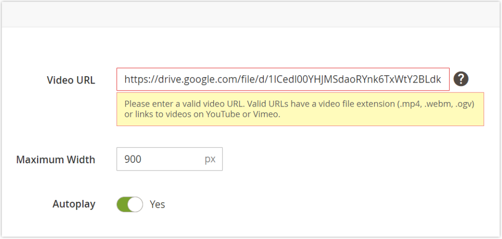 Video URL in Magento Page Builder Video