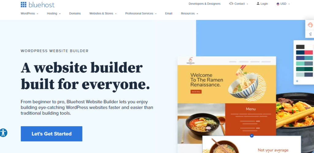 39th blue color website with color schemes