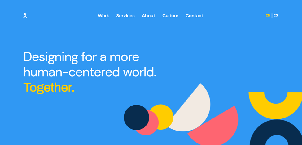 40th blue color website with color schemes