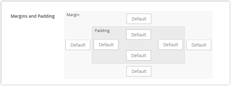 block content type margins and padding