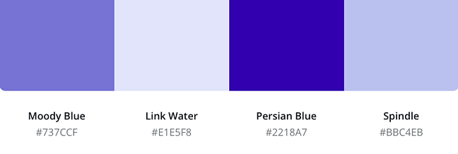 blue color website second color scheme