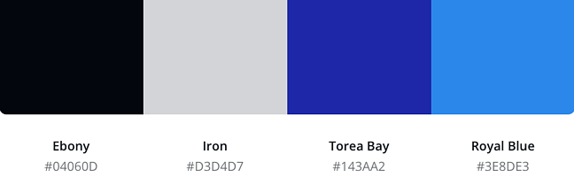 Dark Blue Color Palette  Blue colour palette, Dark blue color, Blue color