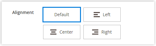 image content type alignment setting