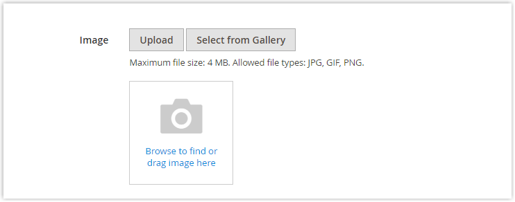 image content type settings page