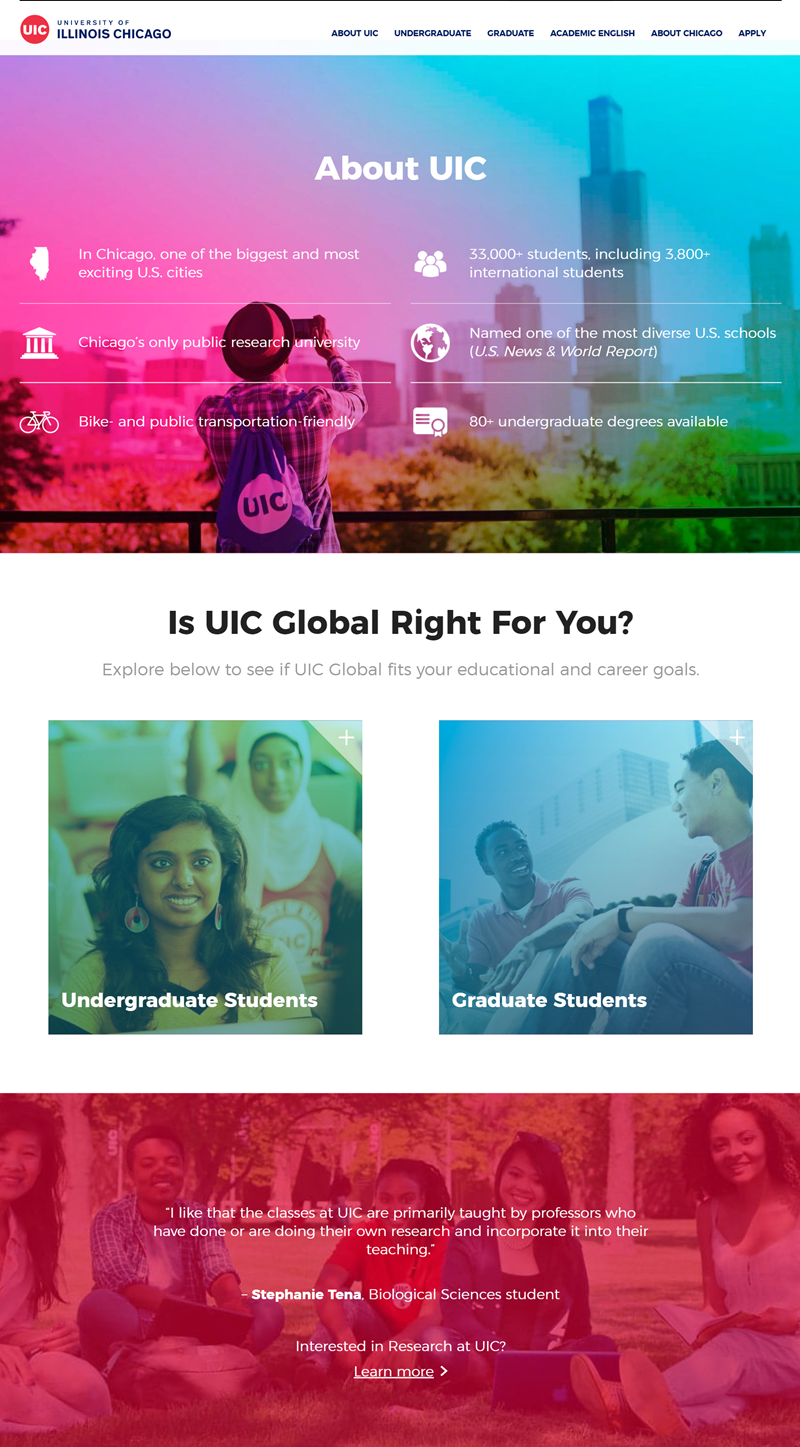 UIC Global’s Social Proof. - Best home page design examples for website in 2021