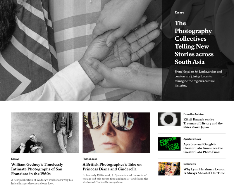 Aperture - One Of The Best Website Examples.