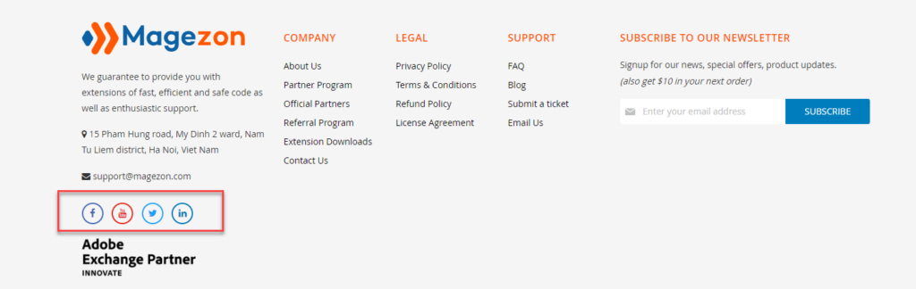 magezon social media icons 