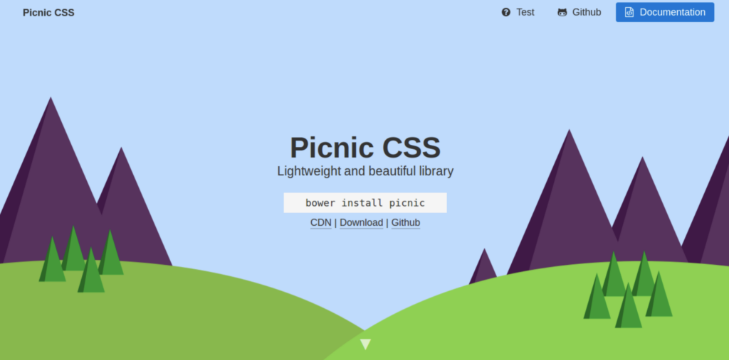 Picnic CSS - top css frameworks