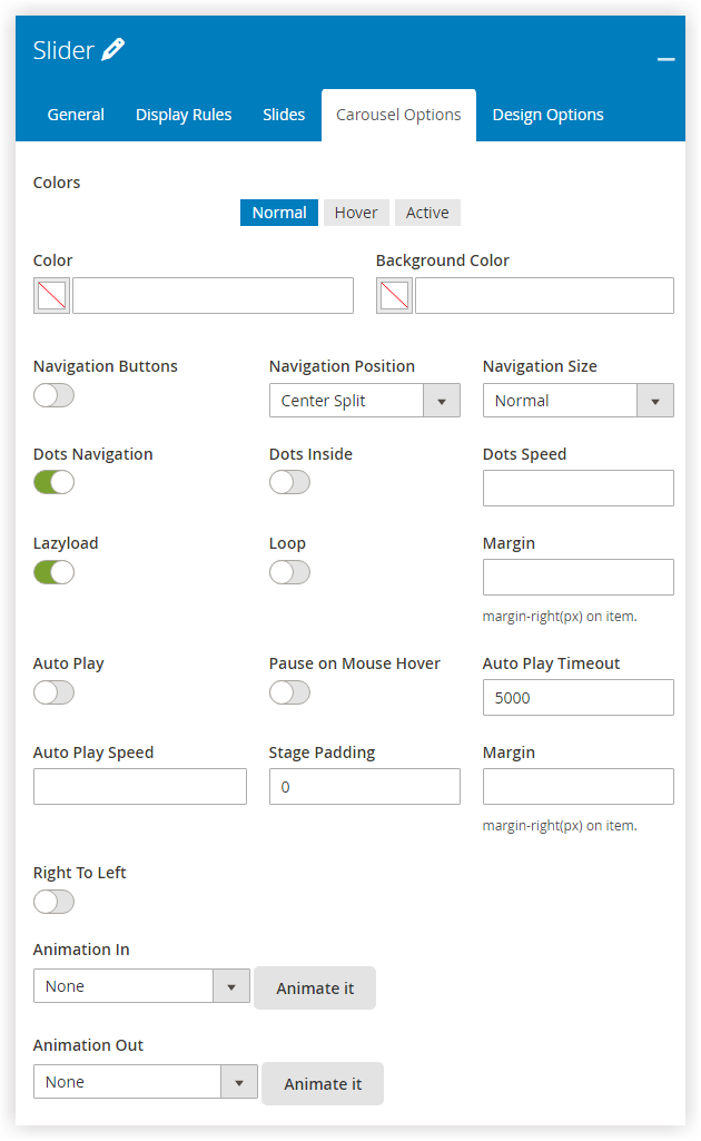 Slider of Magezon Page Builder has a much greater number of carousel options
