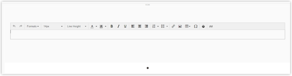 A slide has its own text editor 