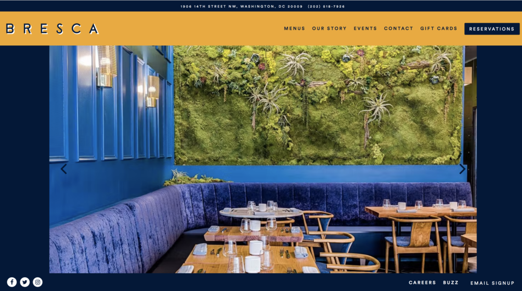 Best restaurant website design