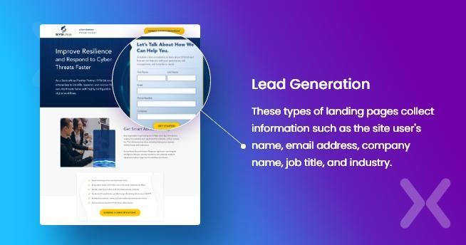 lead generation landing page