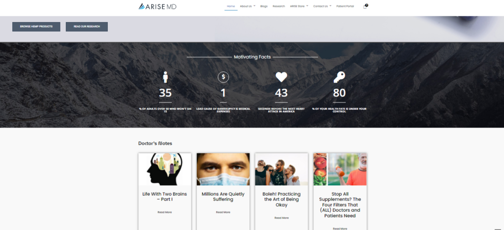 medical website design arise md