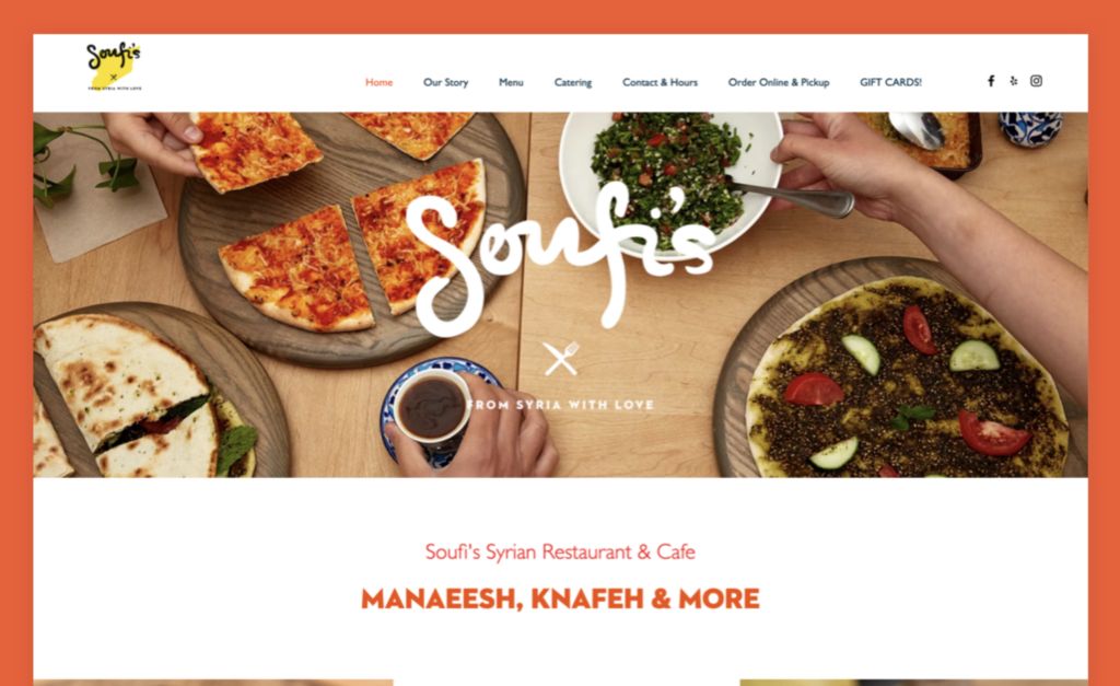 restaurant website design ideas