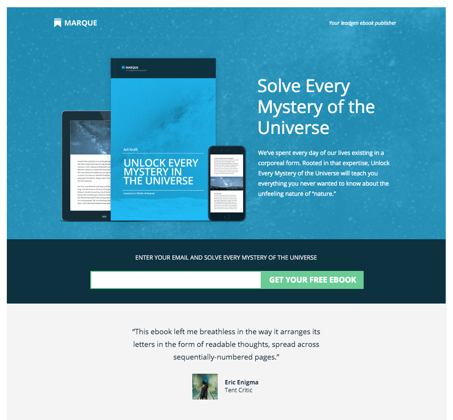 squeeze landing page