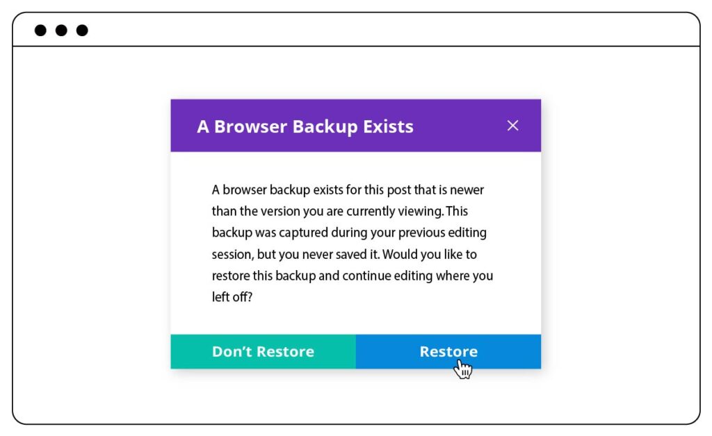 a browser backup exists