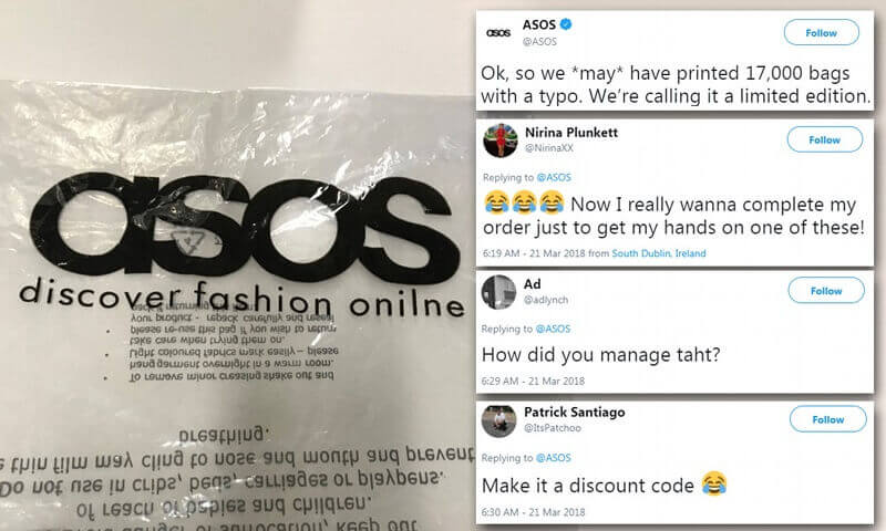 Social media influence from ASOS’s typo incident