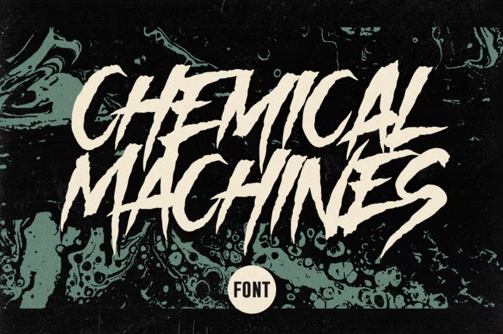 Chemical machines - scary Halloween fonts