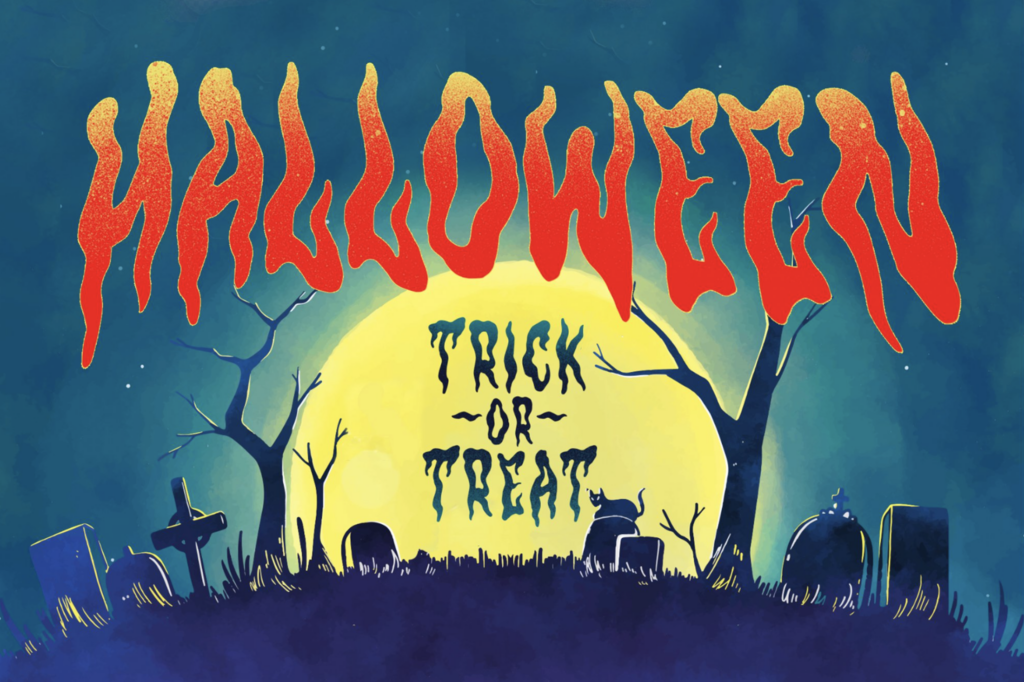 Hantu - creepy Halloween font
