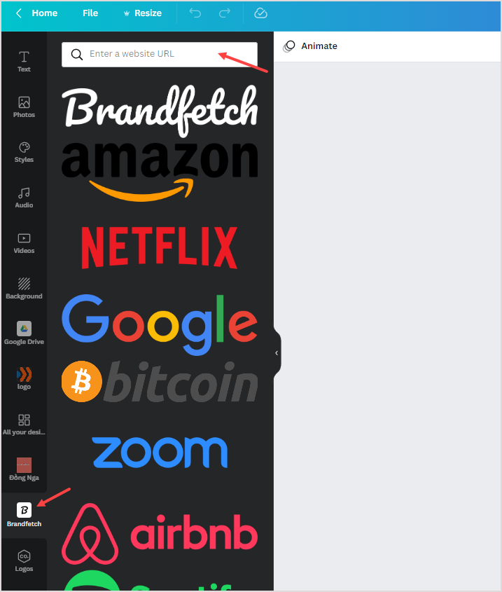 Instantly find the exact the brand name using search bar