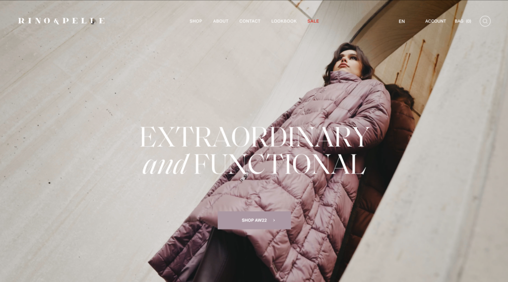 Rino Pelle - best clothing website designs