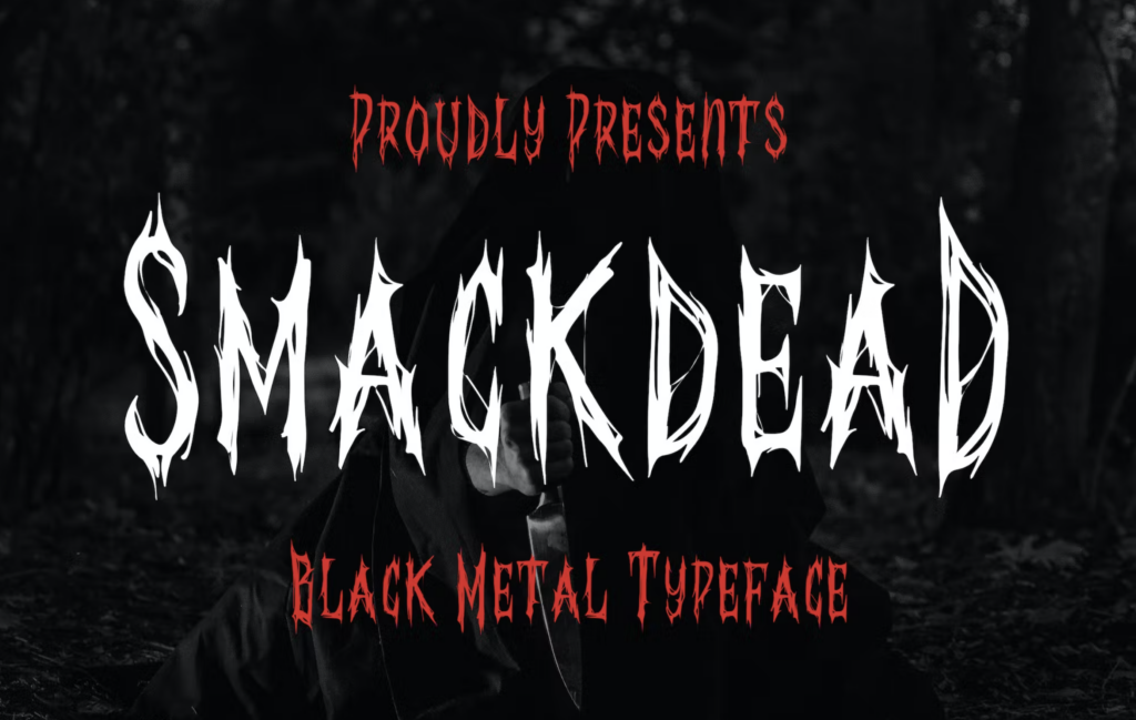 Smack Dead - creepy Halloween font