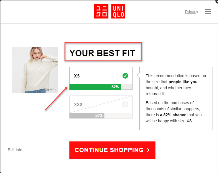 uniqlo size recommendation