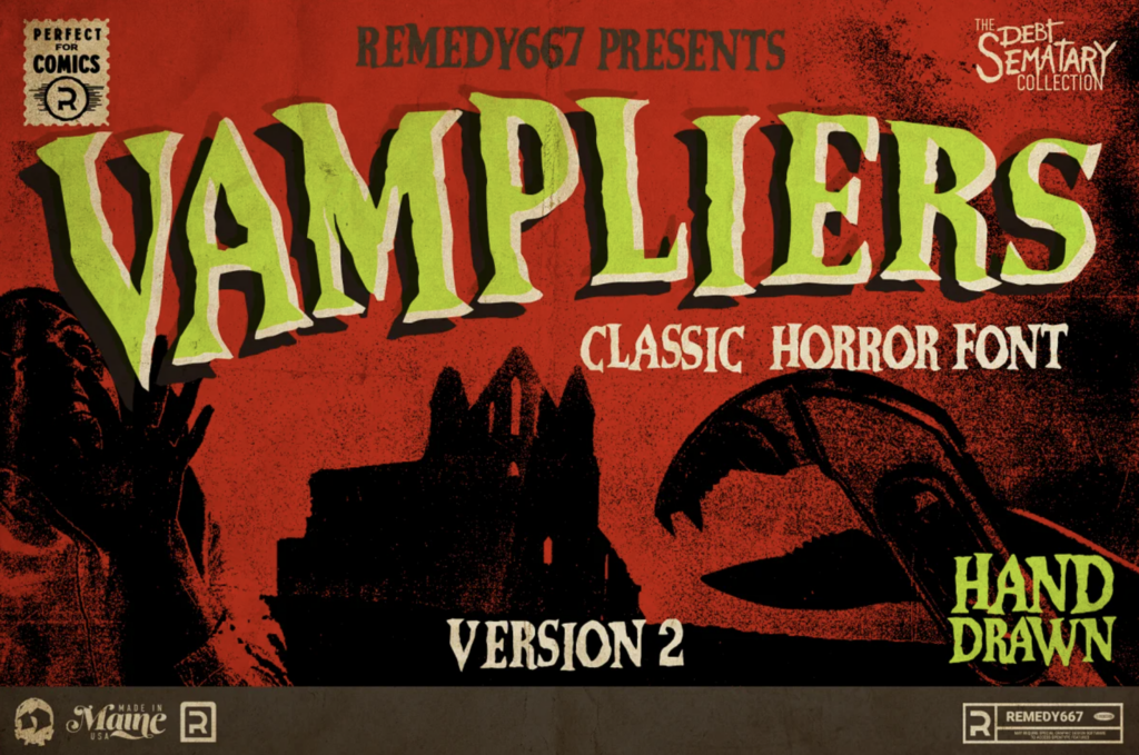 Vampliers - best horror fonts