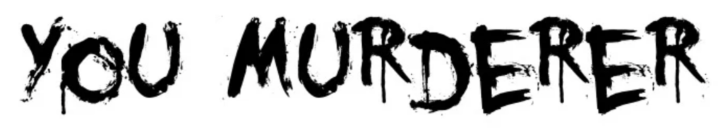 You murderer - free scary fonts