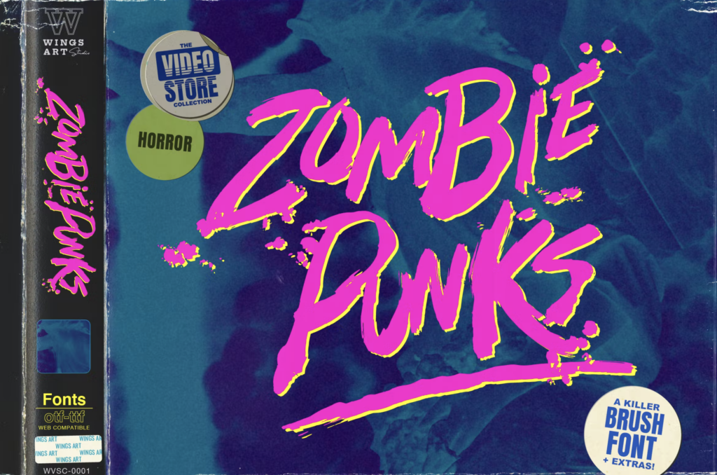 Zoombie Punks - spooky typography