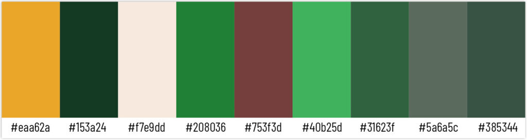 Dark Green Color Palette