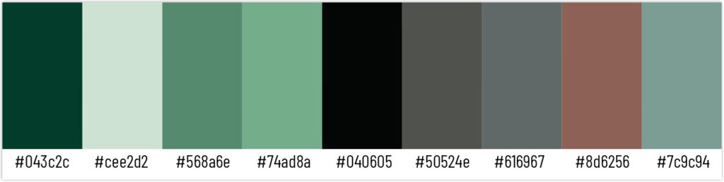 Dark Green Color Palette