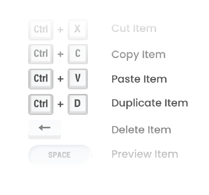 Keyboard shortcuts