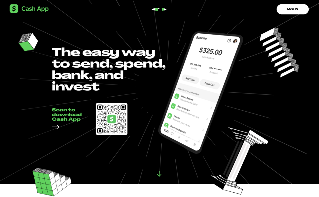 Cash App - black and green websites