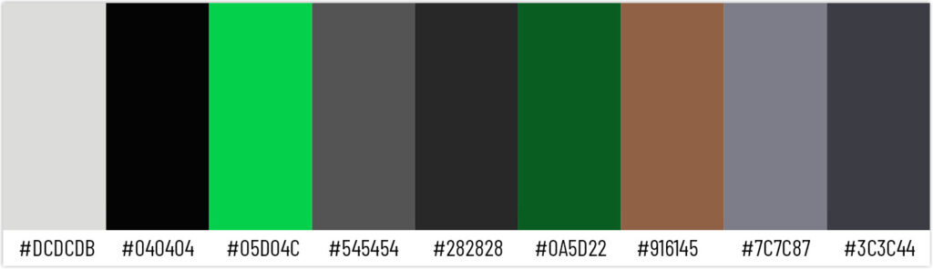 Gunmetal Gray And Green Color Scheme » Black »