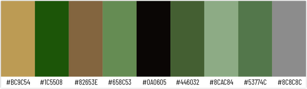 Dark Olive Green - Brand Color Palette  Website color palette, Color  palette design, Brand color palette