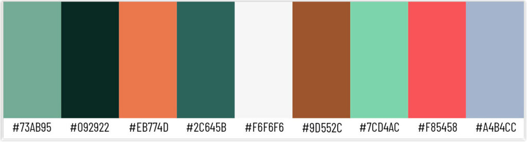 Color scheme palette image  Green color schemes, Healthy color palette,  Shades of green