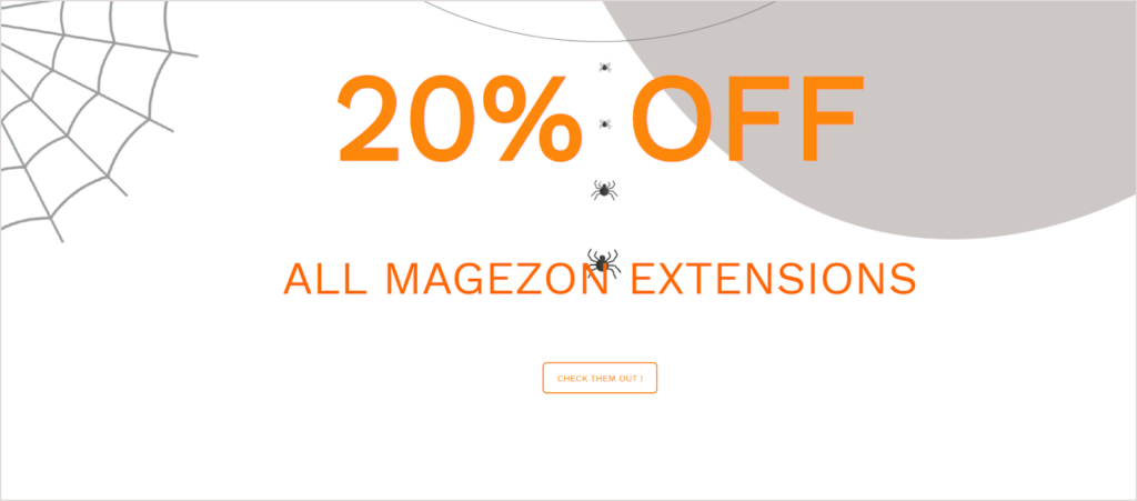 Section 2 of magento halloween landing page