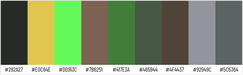 44 Latest Color Schemes with Green And Dark Olive Green Color tone  combinations, 2024