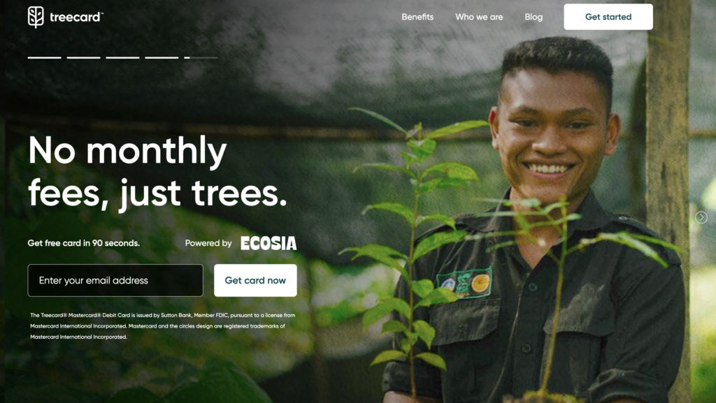 Treecard green websites