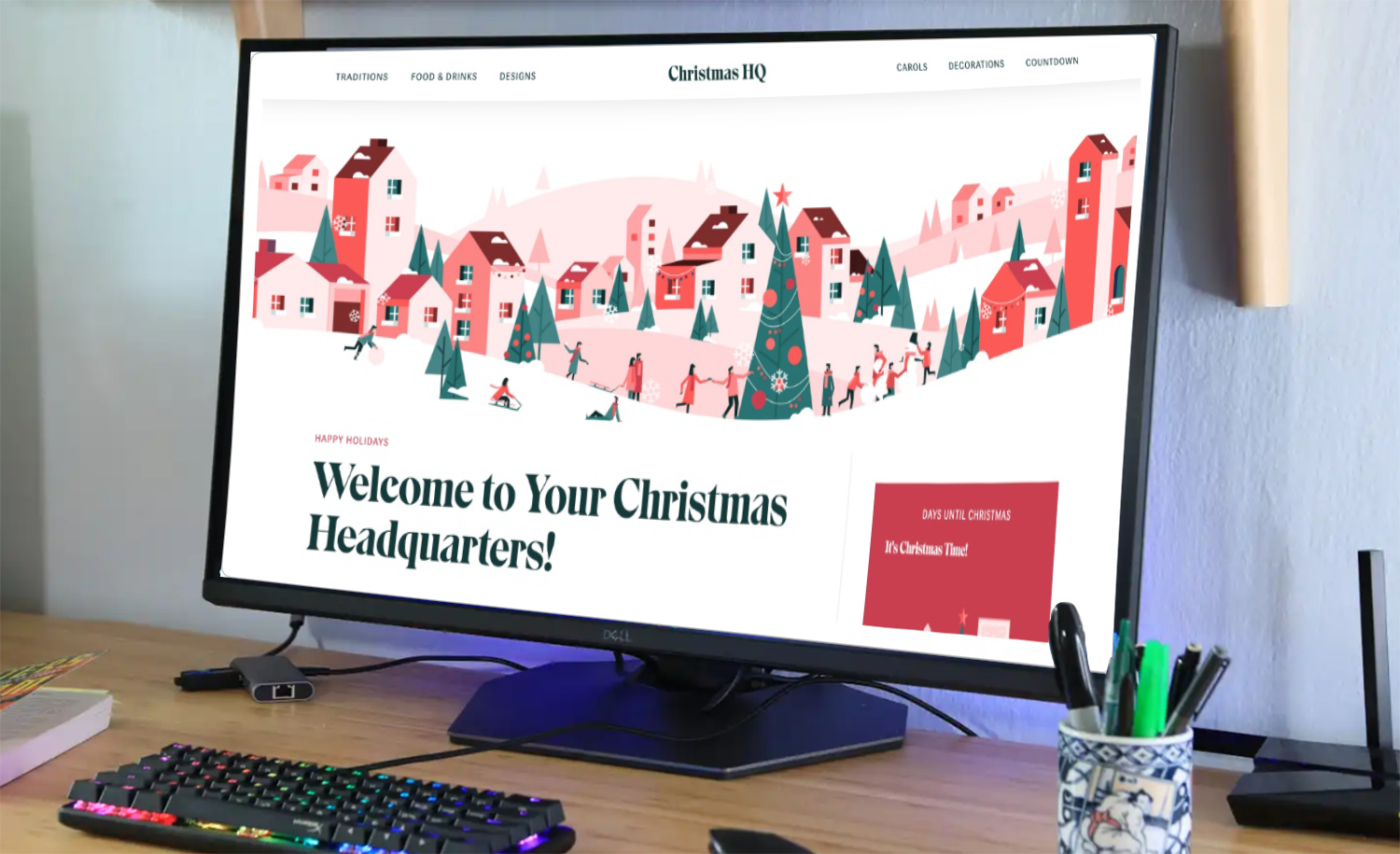 christmas website ideas