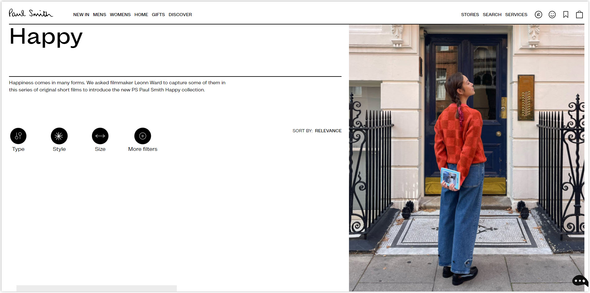 paulsmith product page hero section