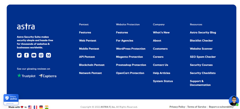 website footer examples - MageZone