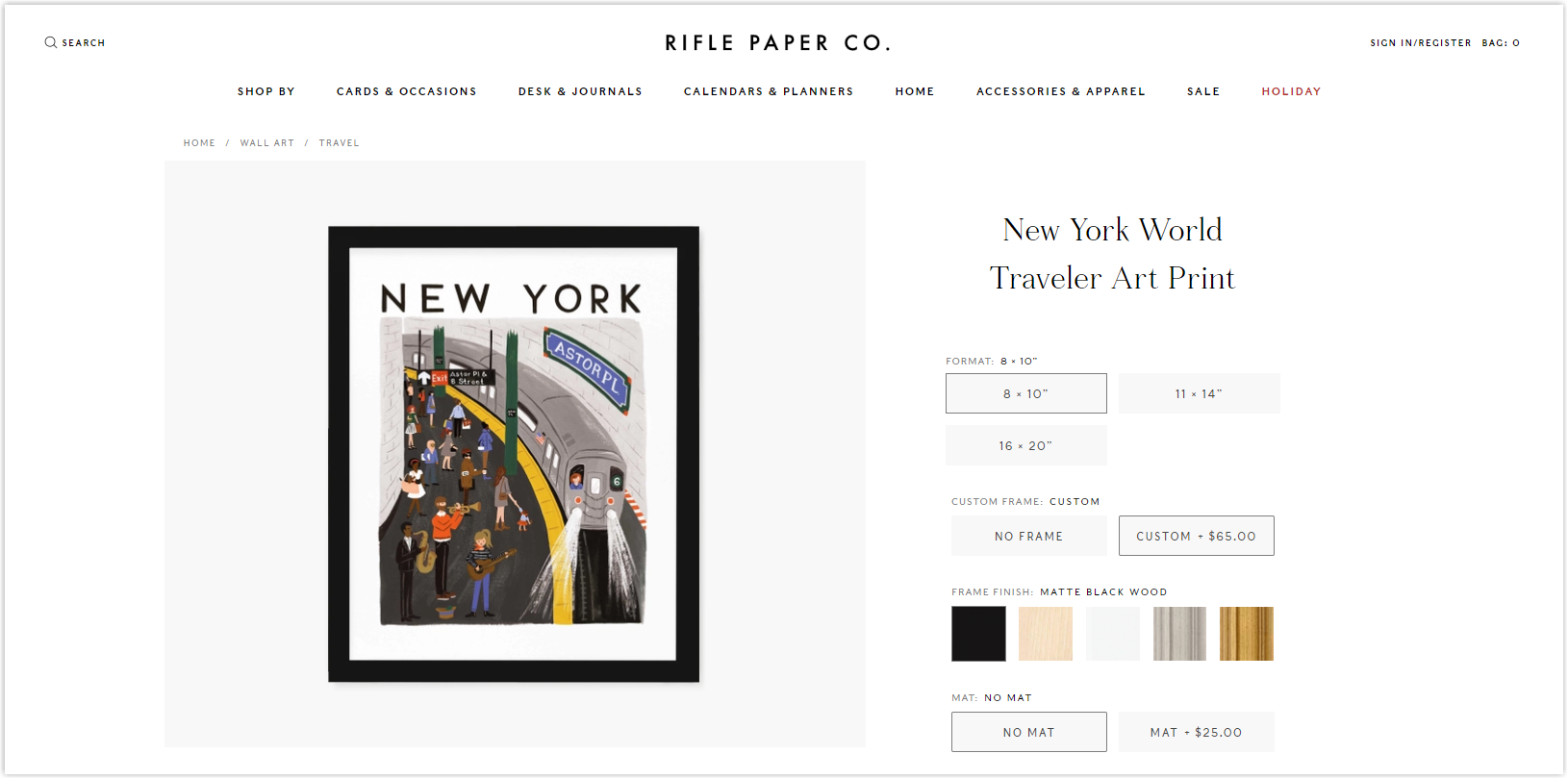 rifle paper product page