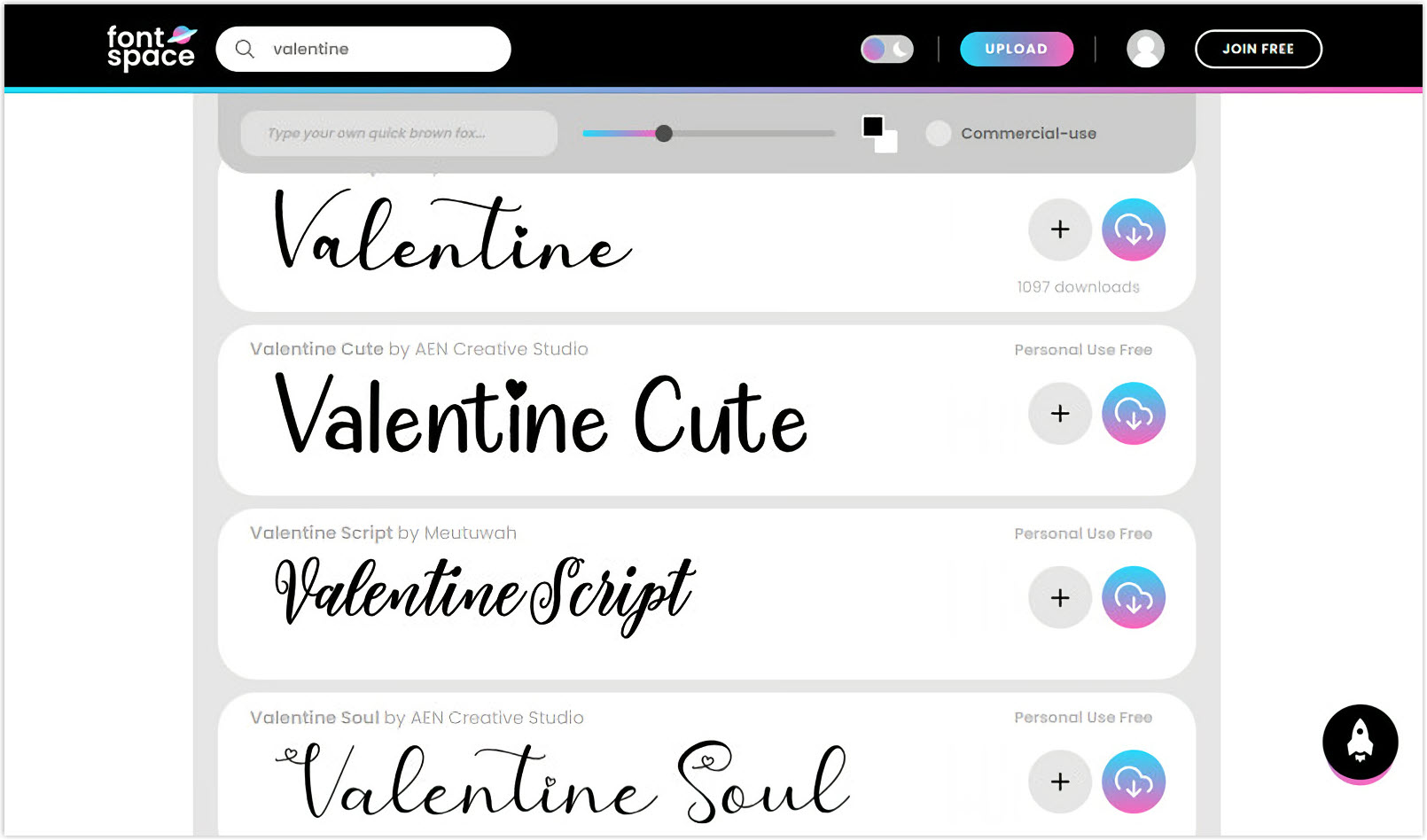 valentine's day website element