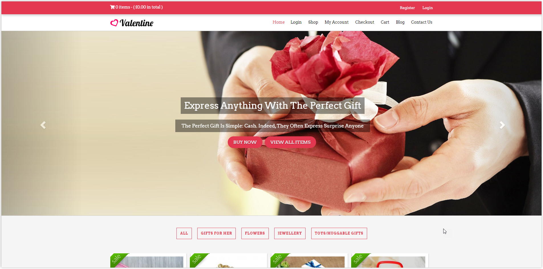 valentine's day web design