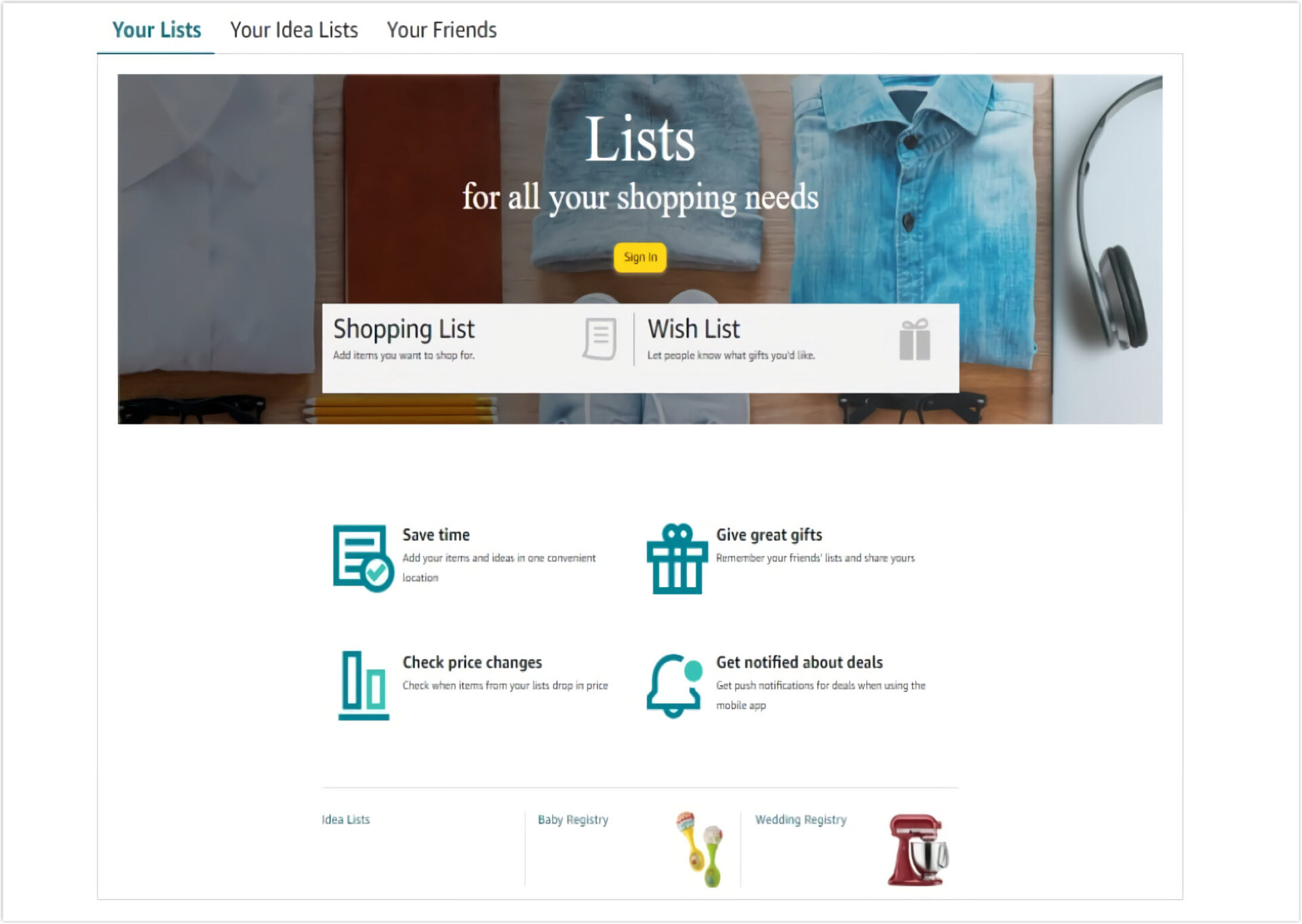 Collect & share WishLists of what you like from any Website