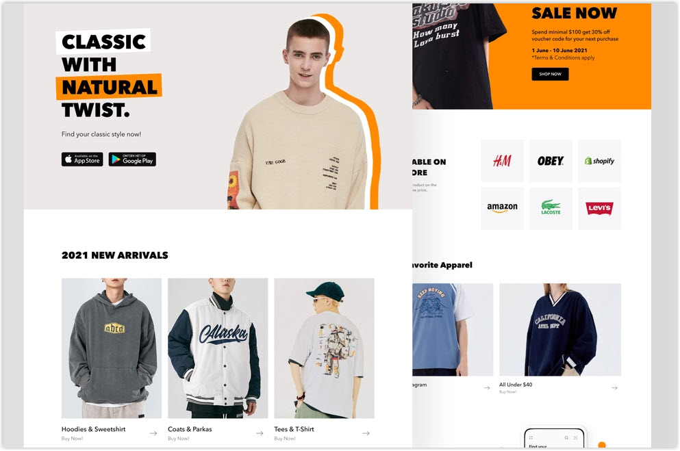 create clothing website